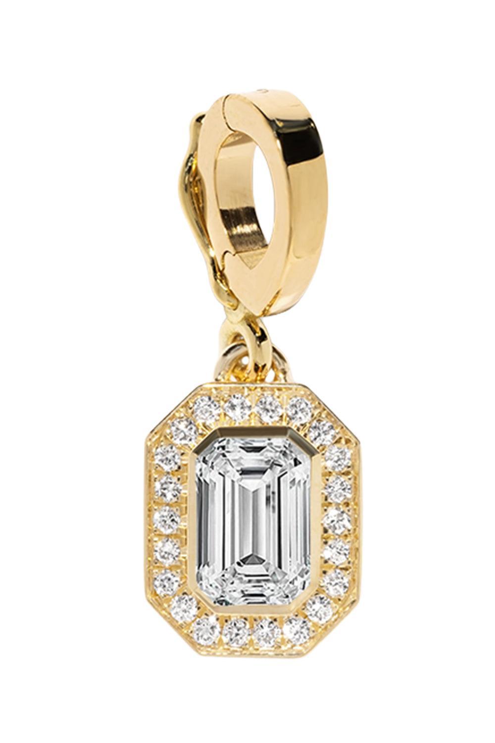 Diamond Emerald Cut Pendant-YELLOW GOLD-JEWELRYFINE JEWELPENDANT-AZLEE