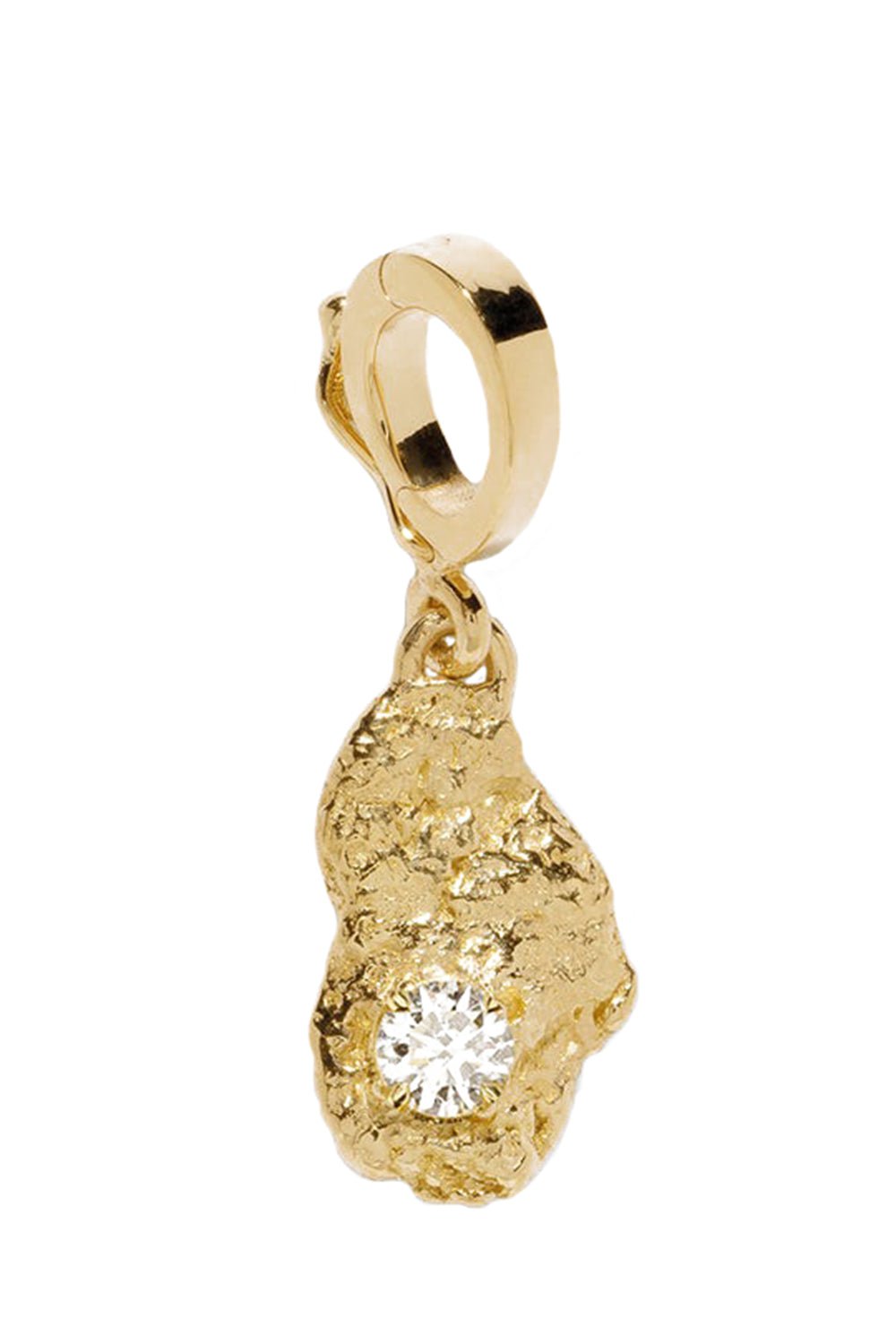 AZLEE-Diamond Scattered Small Gold Nugget Charm-YELLOW GOLD