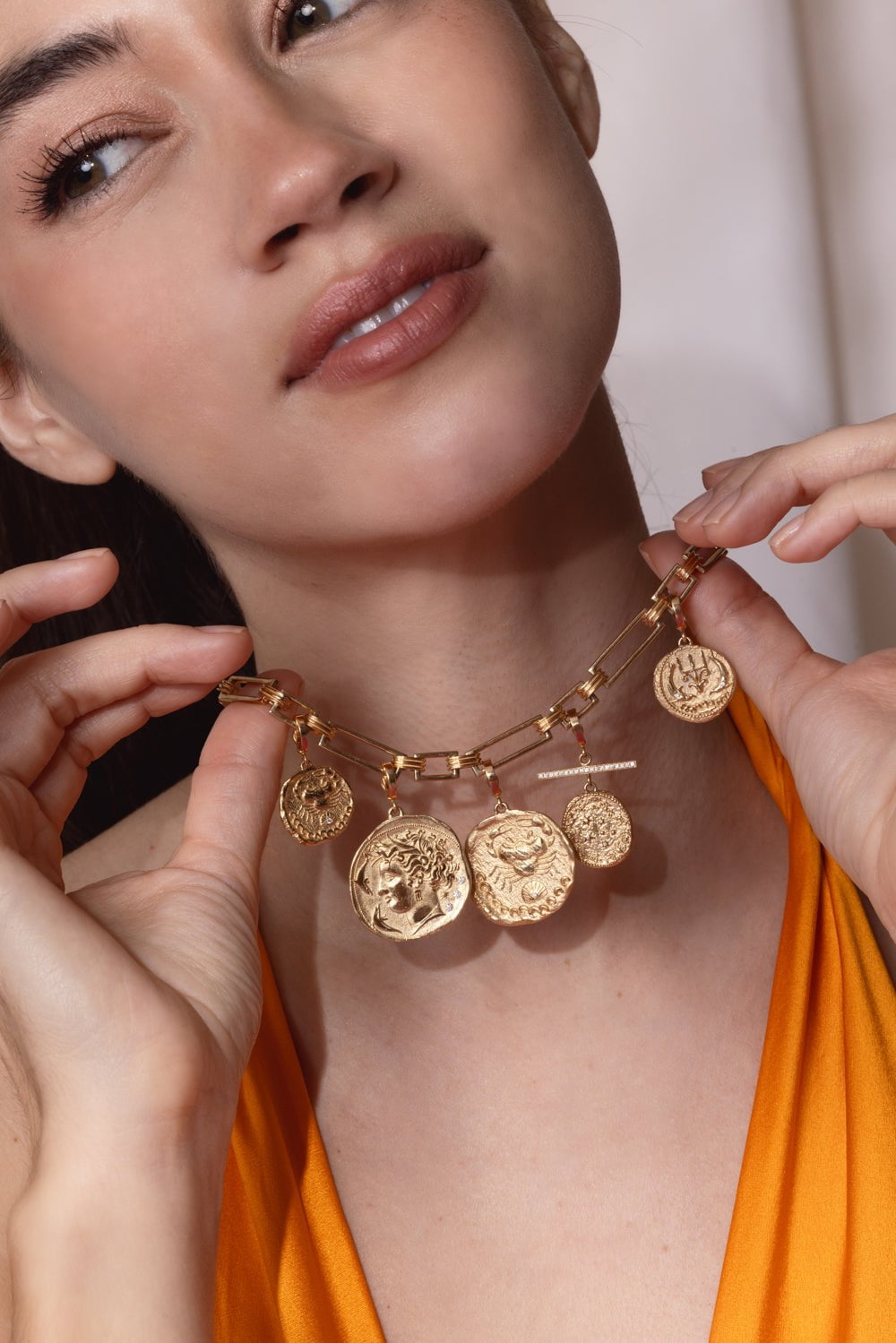 Goddess Large Coin Pendant Marissa Collections