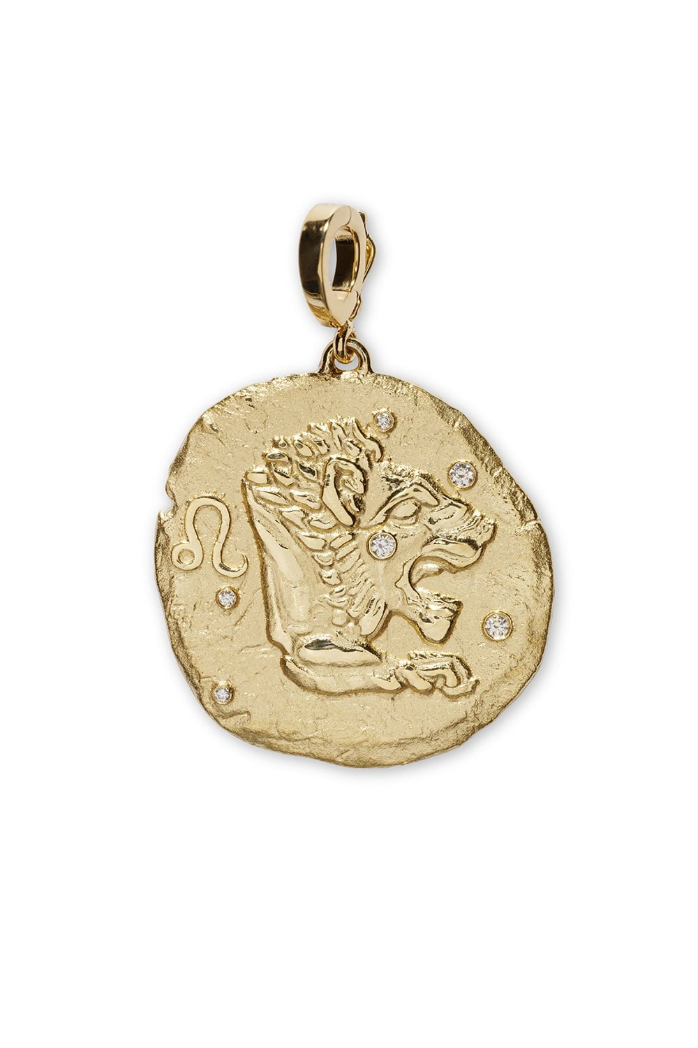 AZLEE-Of The Stars Large Leo Coin-YELLOW GOLD