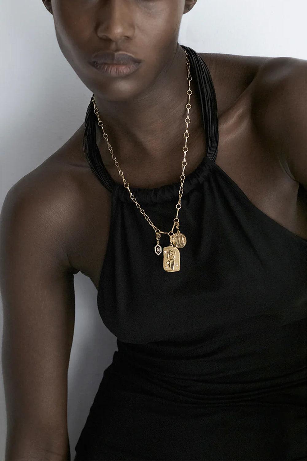 Of The Stars Small Libra Coin Charm-YELLOW GOLD-JEWELRYFINE JEWELPENDANT-AZLEE