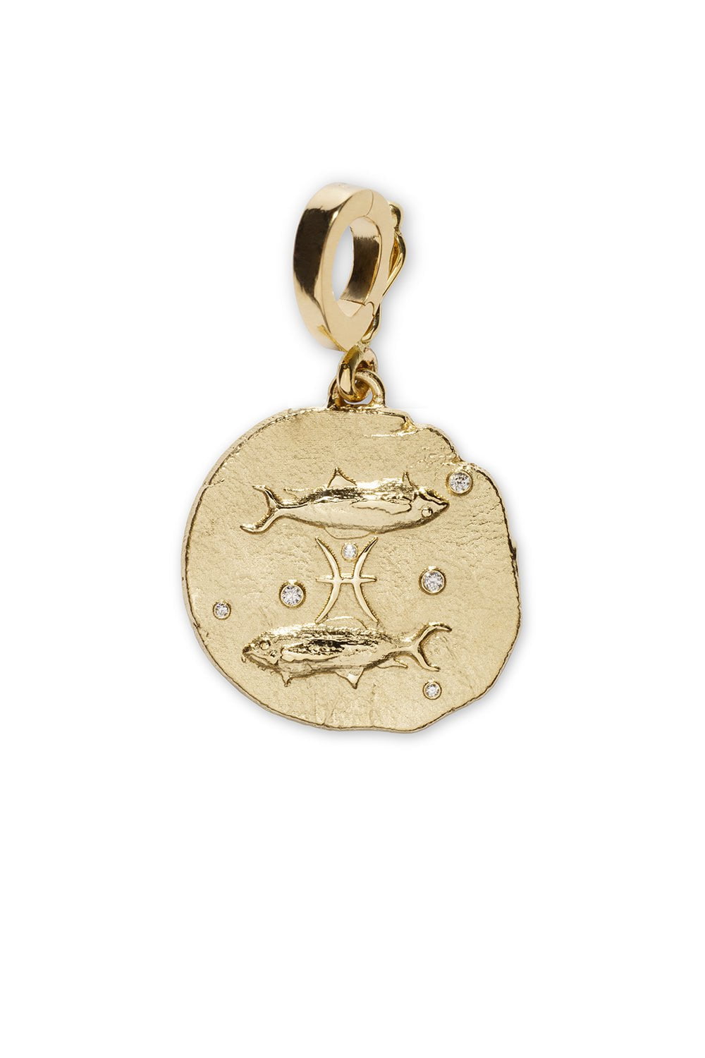 AZLEE-Of The Stars Small Pisces Coin-YELLOW GOLD
