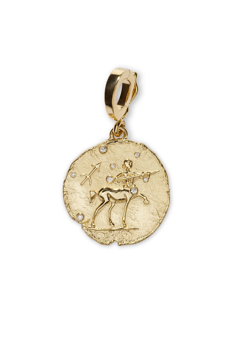 AZLEE-Of The Stars Small Sagittarius Coin-YELLOW GOLD