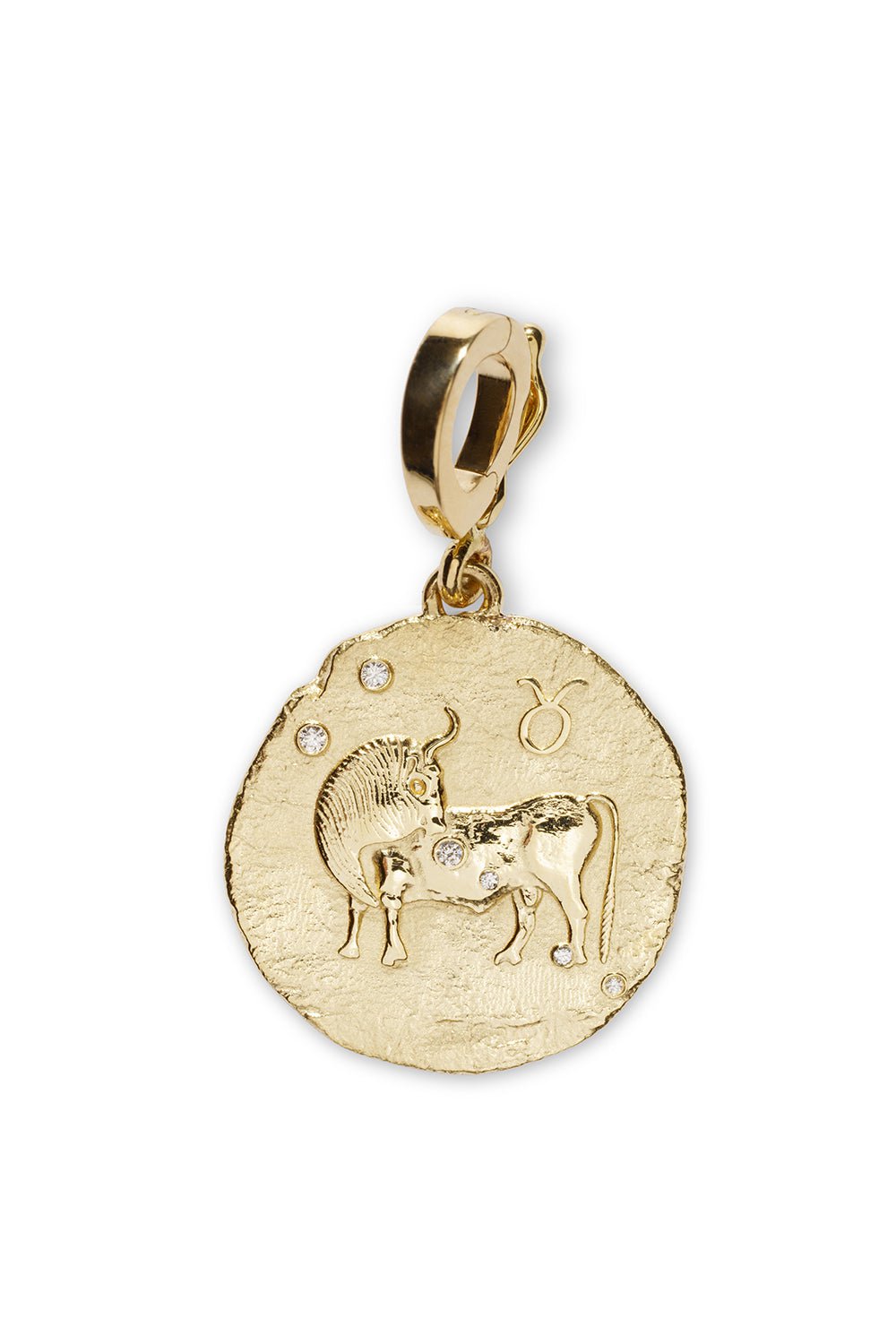 AZLEE-Of The Stars Small Taurus Charm-YELLOW GOLD