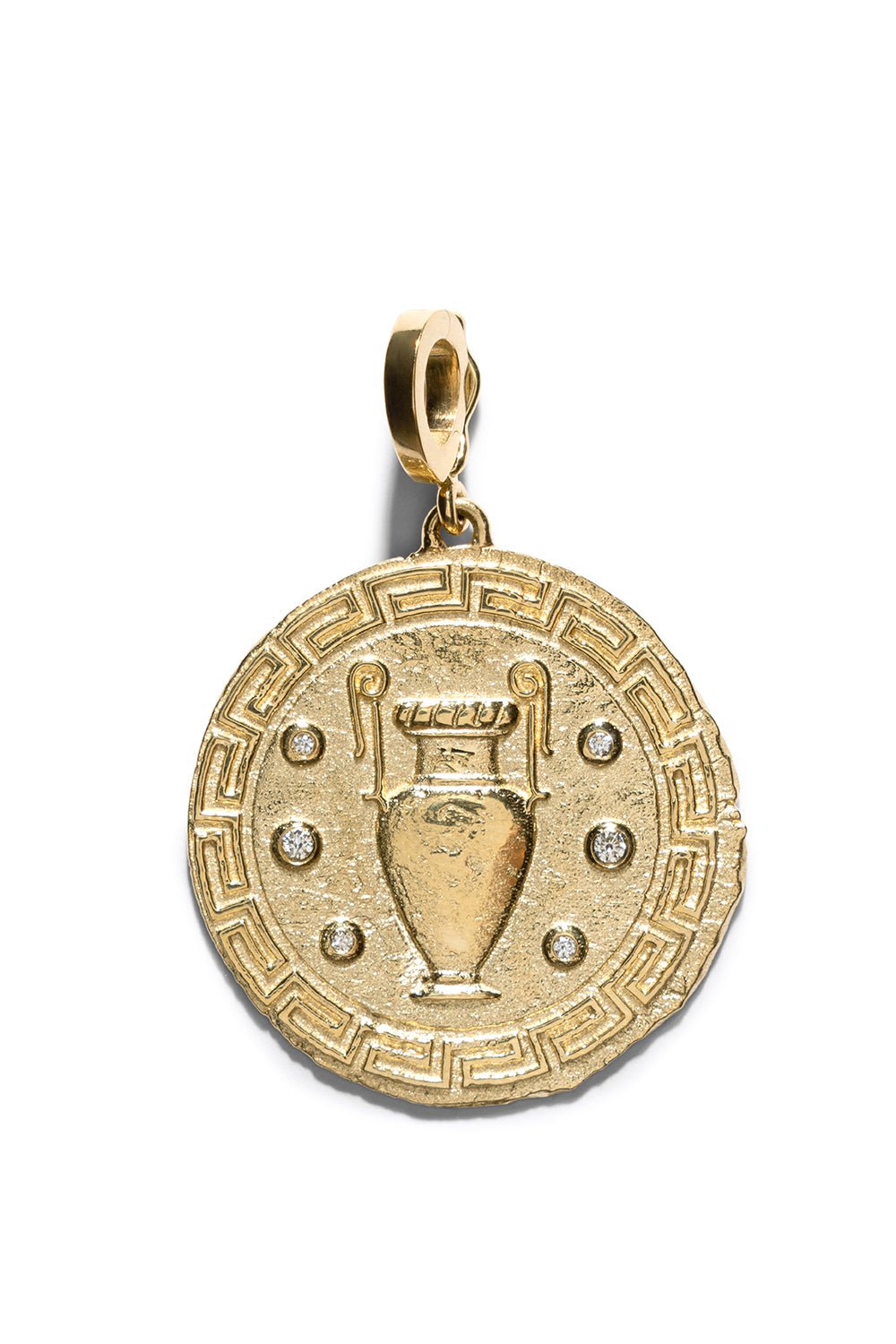 AZLEE-Revelry Large Coin Charm-YELLOW GOLD