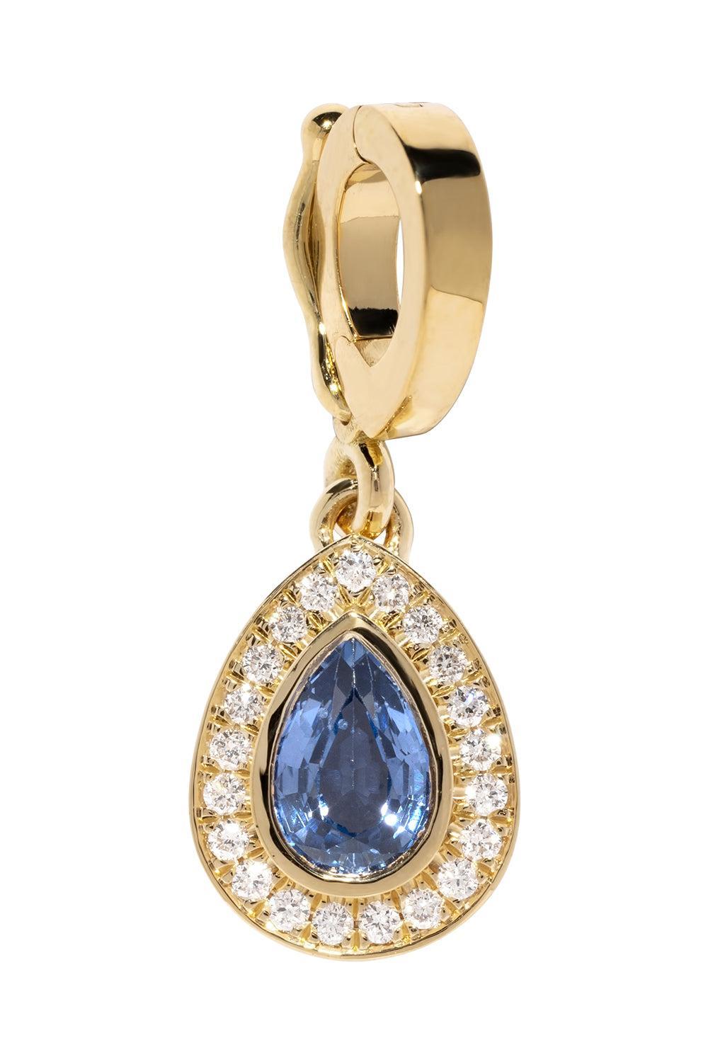 Sapphire Diamond Pear Pendant-YELLOW GOLD-JEWELRYFINE JEWELPENDANT-AZLEE