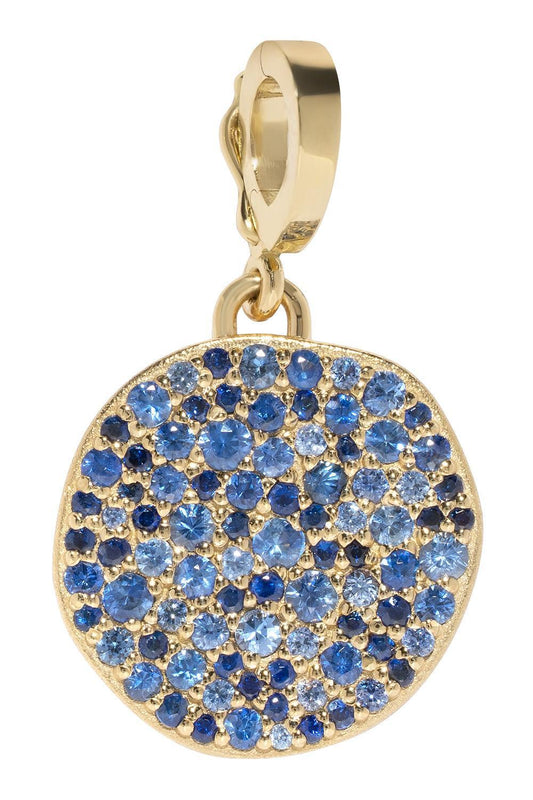 Sapphire Midnight Coin Pendant-YELLOW GOLD-JEWELRYFINE JEWELPENDANT-AZLEE