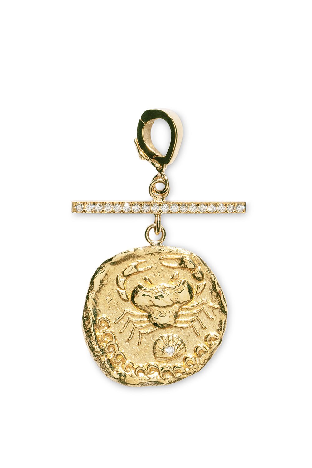 AZLEE-Small Karkinos Charm-YELLOW GOLD