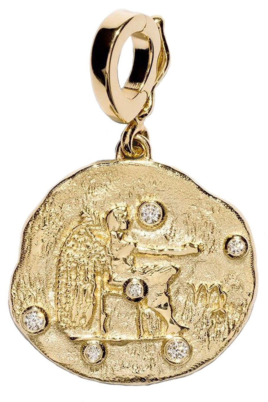 AZLEE-Small Virgo Coin-YELLOW GOLD