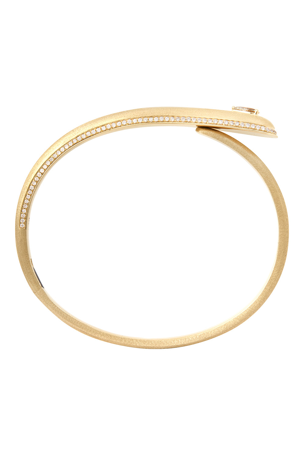Diamond Pear Prestige Brush Bangle Bracelet