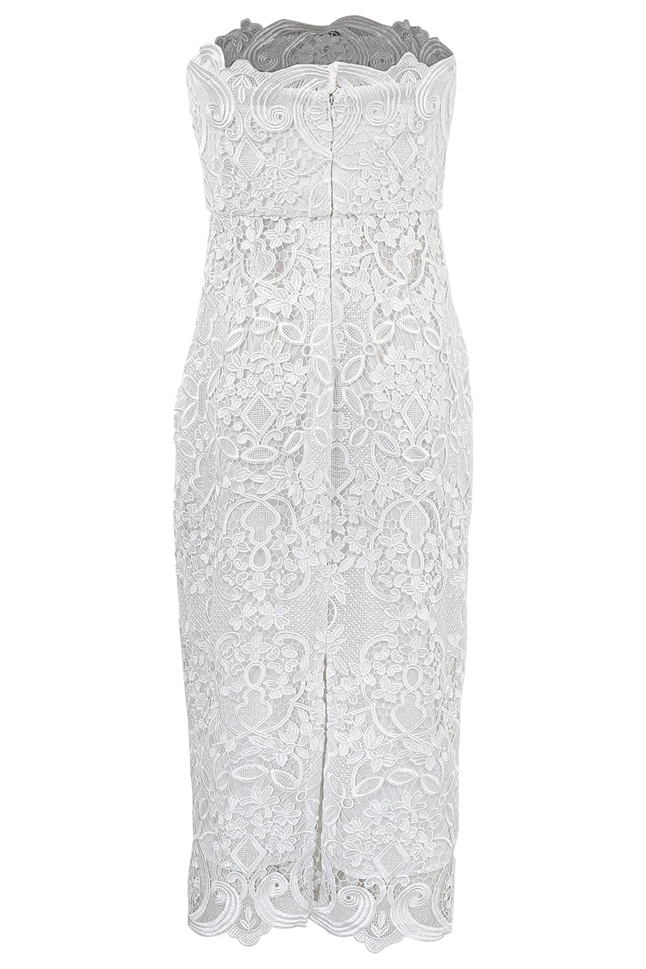 BADGLEY MISCHKA-Strapless Lace T Dress-
