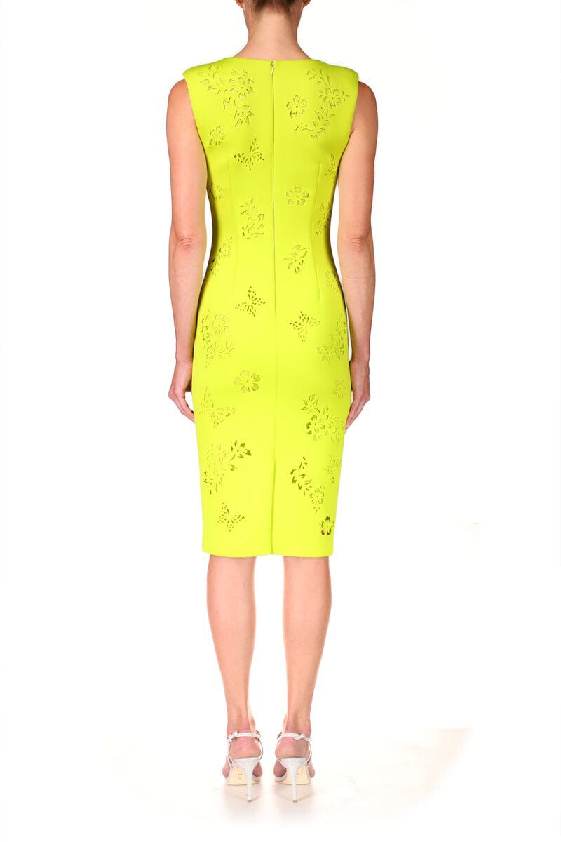 BADGLEY MISCHKA-Fitted Lasercut Dress-