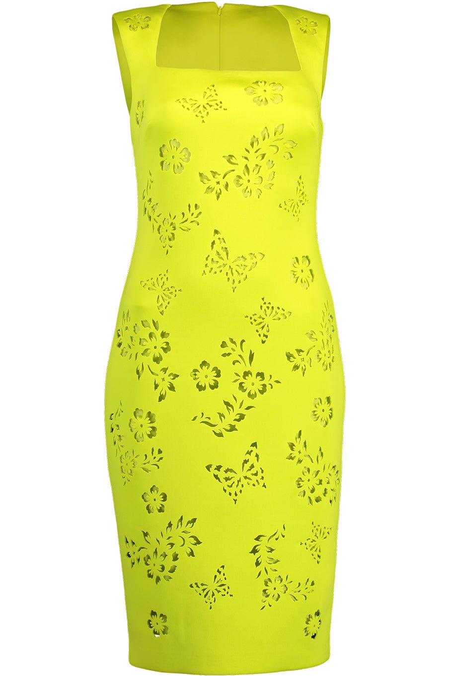 BADGLEY MISCHKA-Fitted Lasercut Dress-