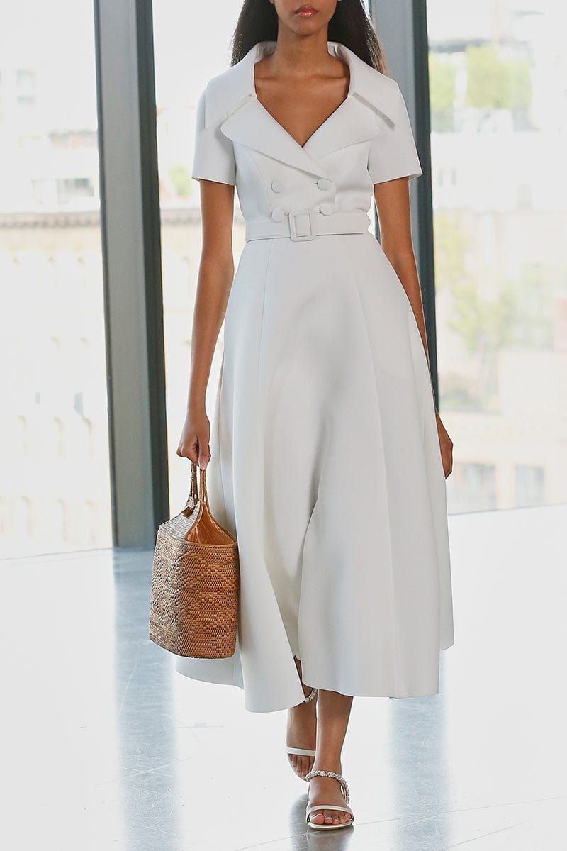 BADGLEY MISCHKA-Fit Flare Trench Dress-
