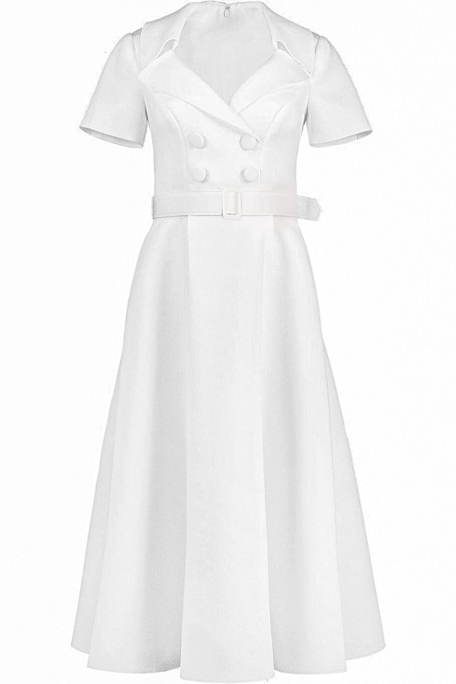 BADGLEY MISCHKA-Fit Flare Trench Dress-