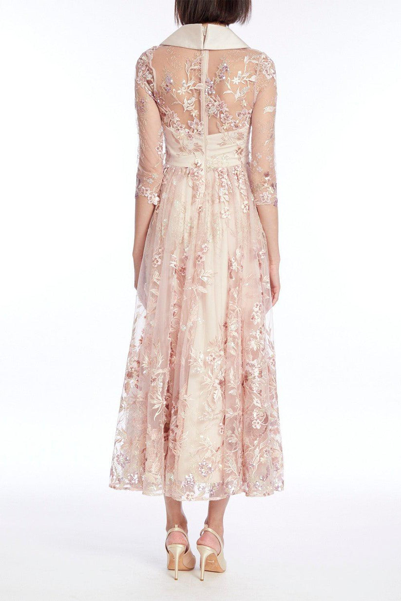 Embroidered Midi Dress