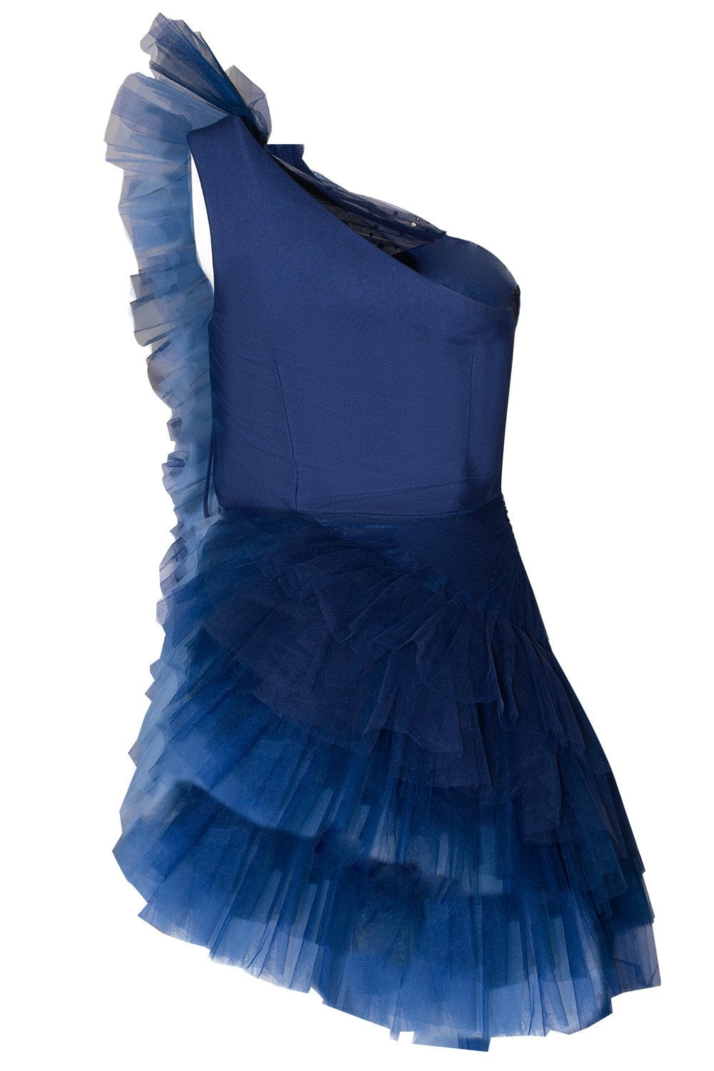 BADGLEY MISCHKA-Asym Pleated Mini Dress-