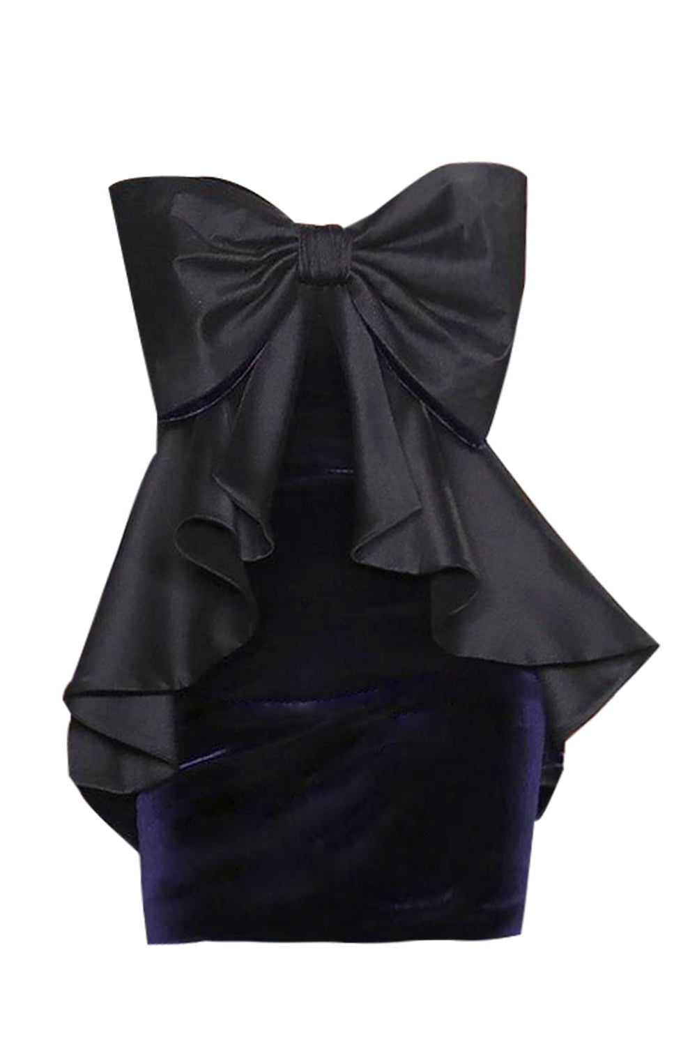 BADGLEY MISCHKA-Bow Peplum Mini Dress-