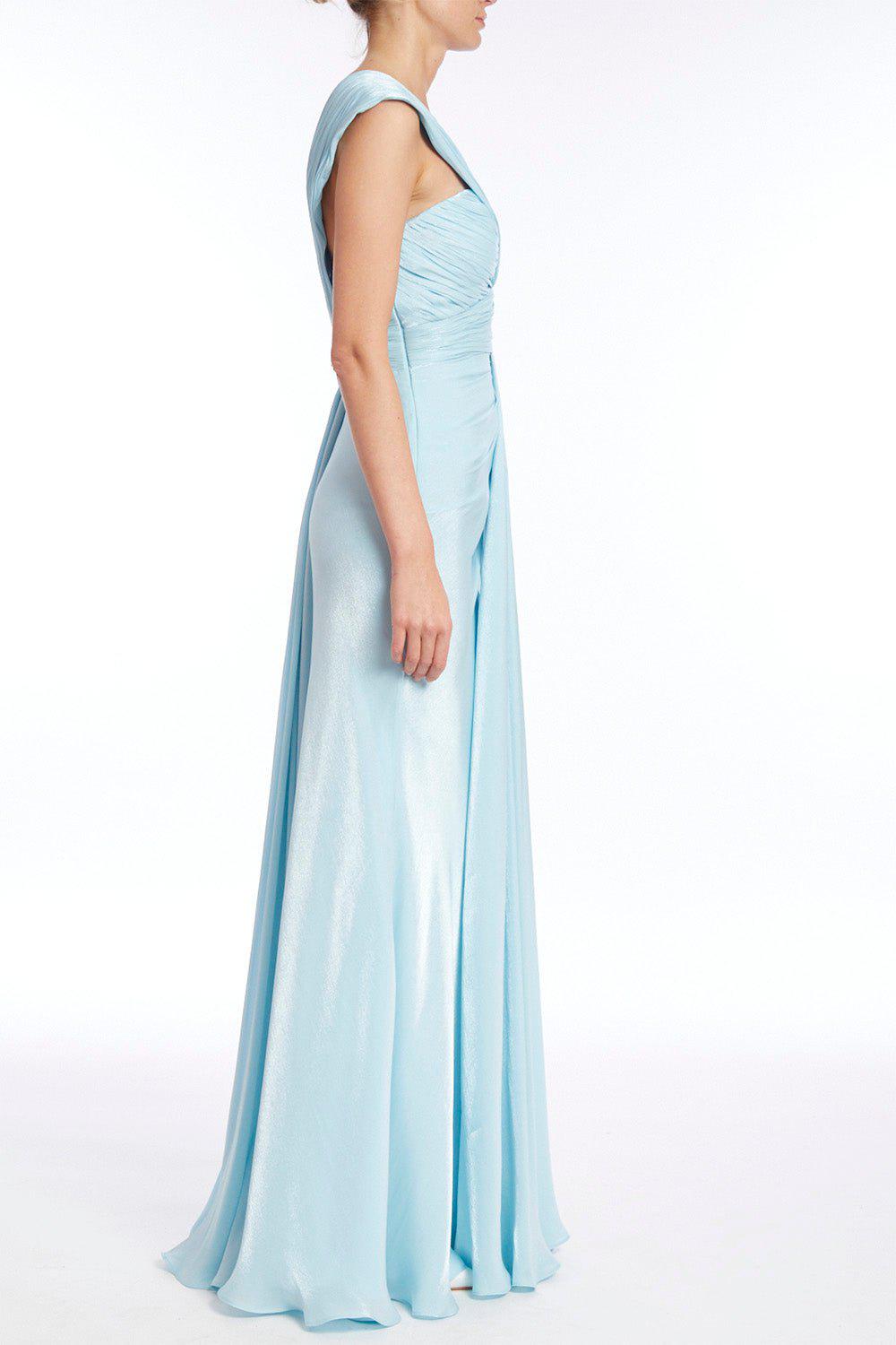 BADGLEY MISCHKA-Draped One Shoulder Gown-