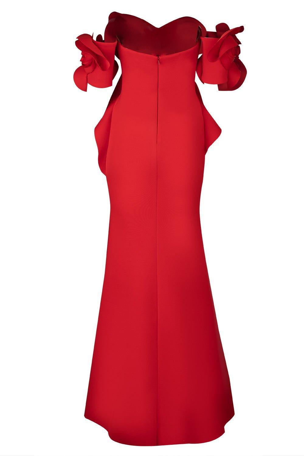 BADGLEY MISCHKA-Rose Off The Shoulder Gown-