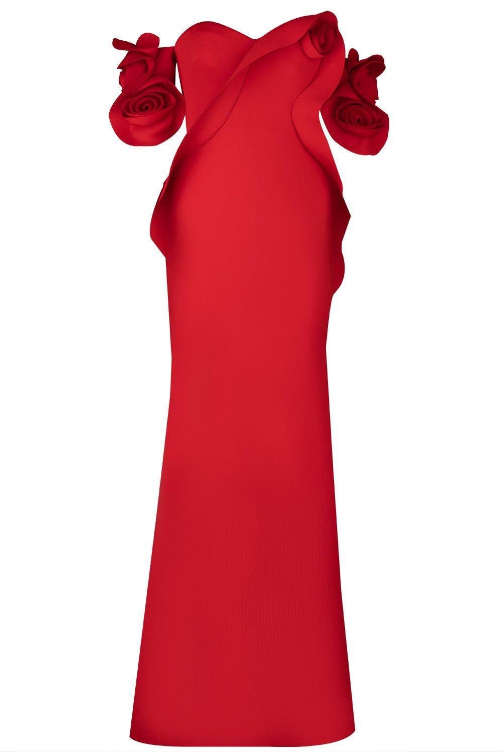 BADGLEY MISCHKA-Rose Off The Shoulder Gown-