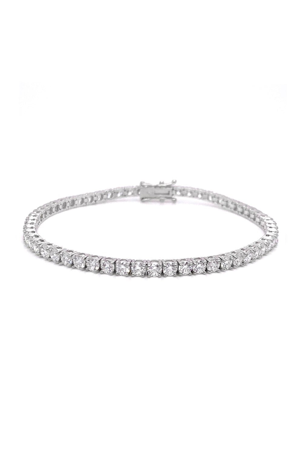 BAGGINS-Diamond Tennis Bracelet - White Gold-WHITE GOLD
