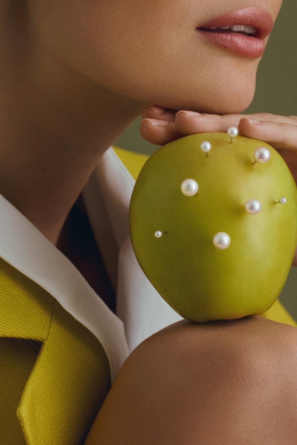 Akoya Pearl Stud Earrings - 7mm-WHITE GOLD-JEWELRYFINE JEWELEARRING-BAGGINS