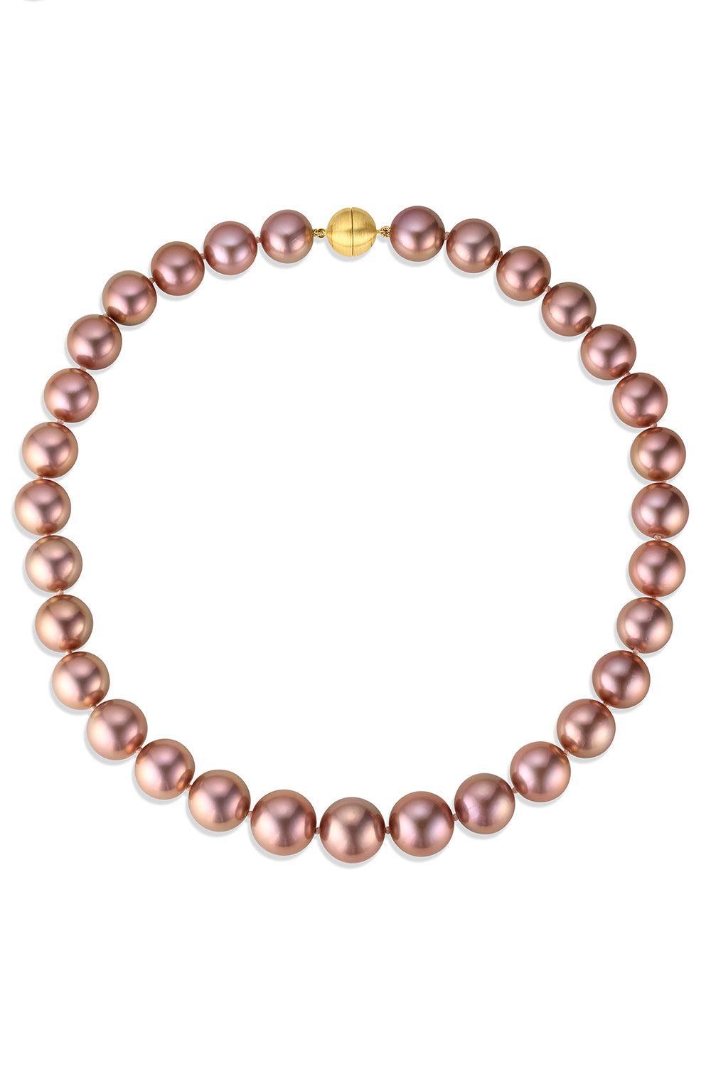 Pink Freshwater Pearl Necklace-GOLD-18.5-JEWELRYFINE JEWELNECKLACE O-BAGGINS