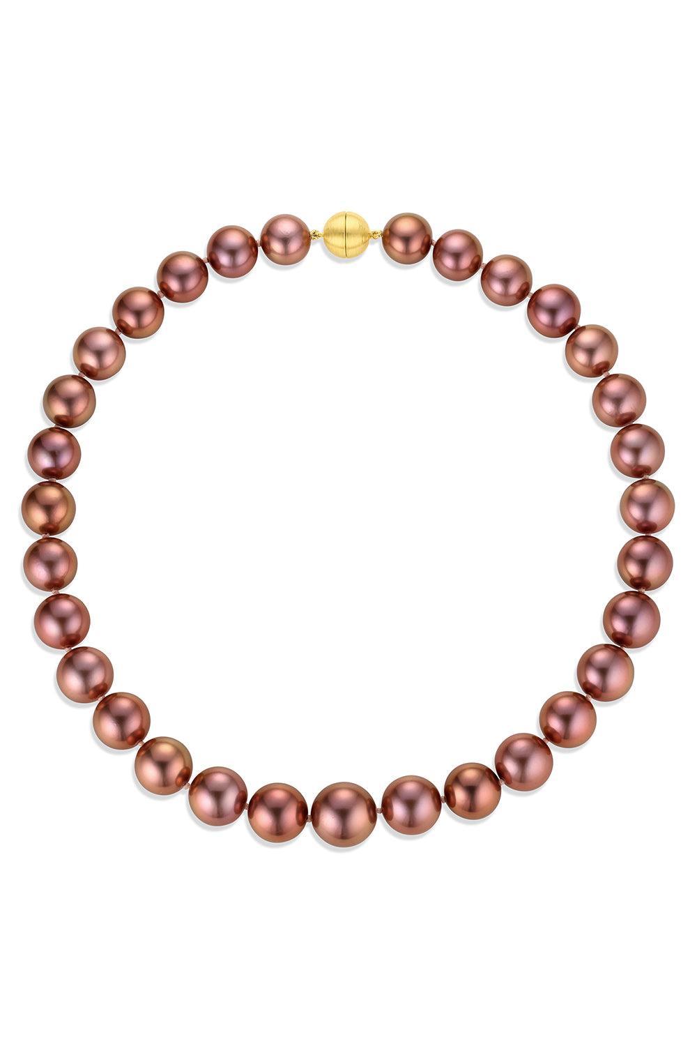 Bronze Copper Freshwater Pearls Necklace-GOLD-19-JEWELRYFINE JEWELNECKLACE O-BAGGINS