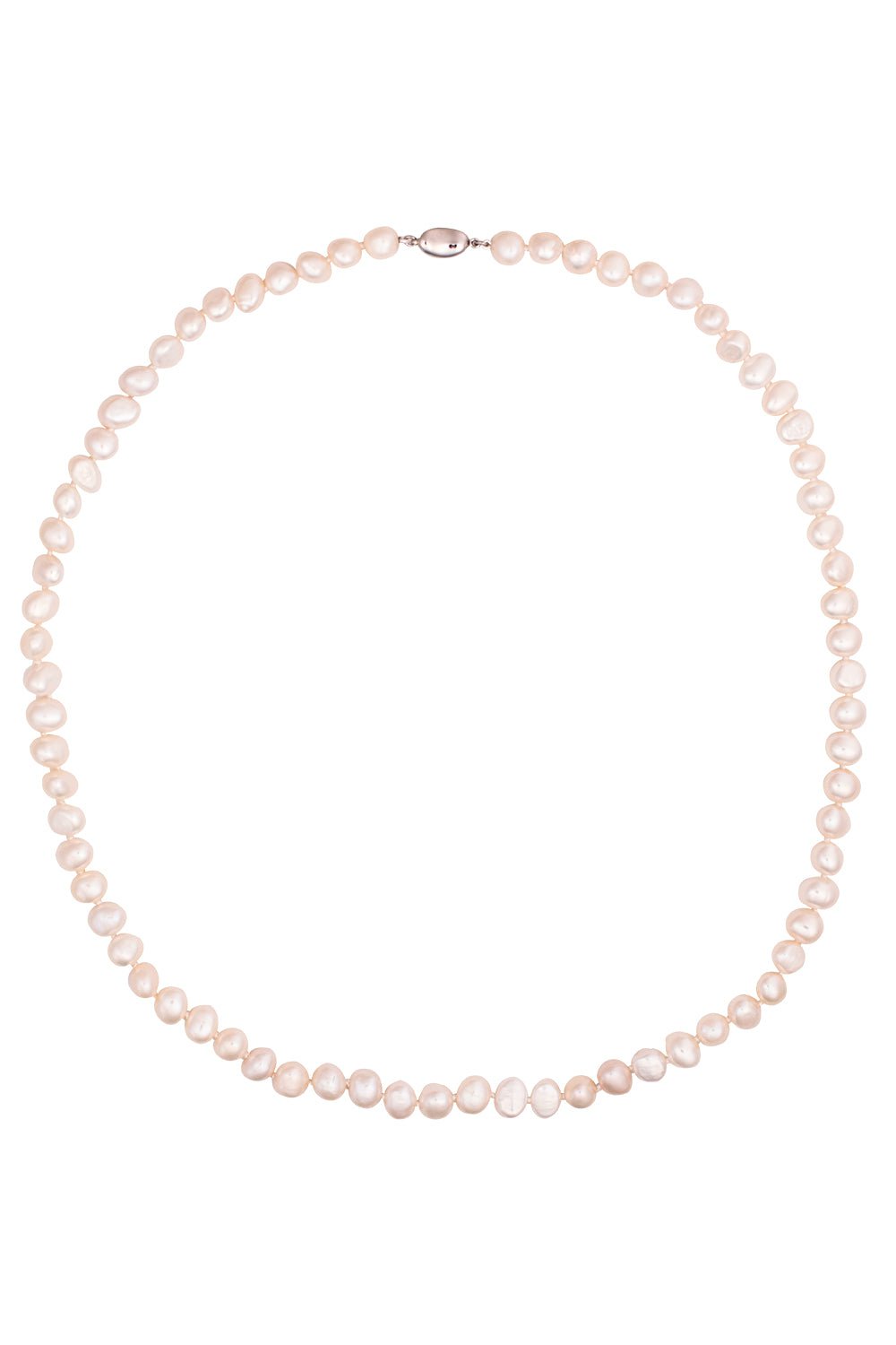White Pearl Freshwater Baroque Necklace - 24in-SILVER-24-JEWELRYFINE JEWELNECKLACE O-BAGGINS