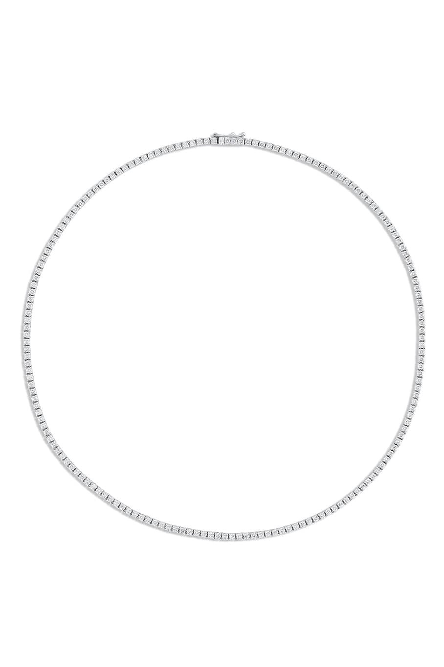 BAGGINS-Four Prong Tennis Necklace-WHITE GOLD