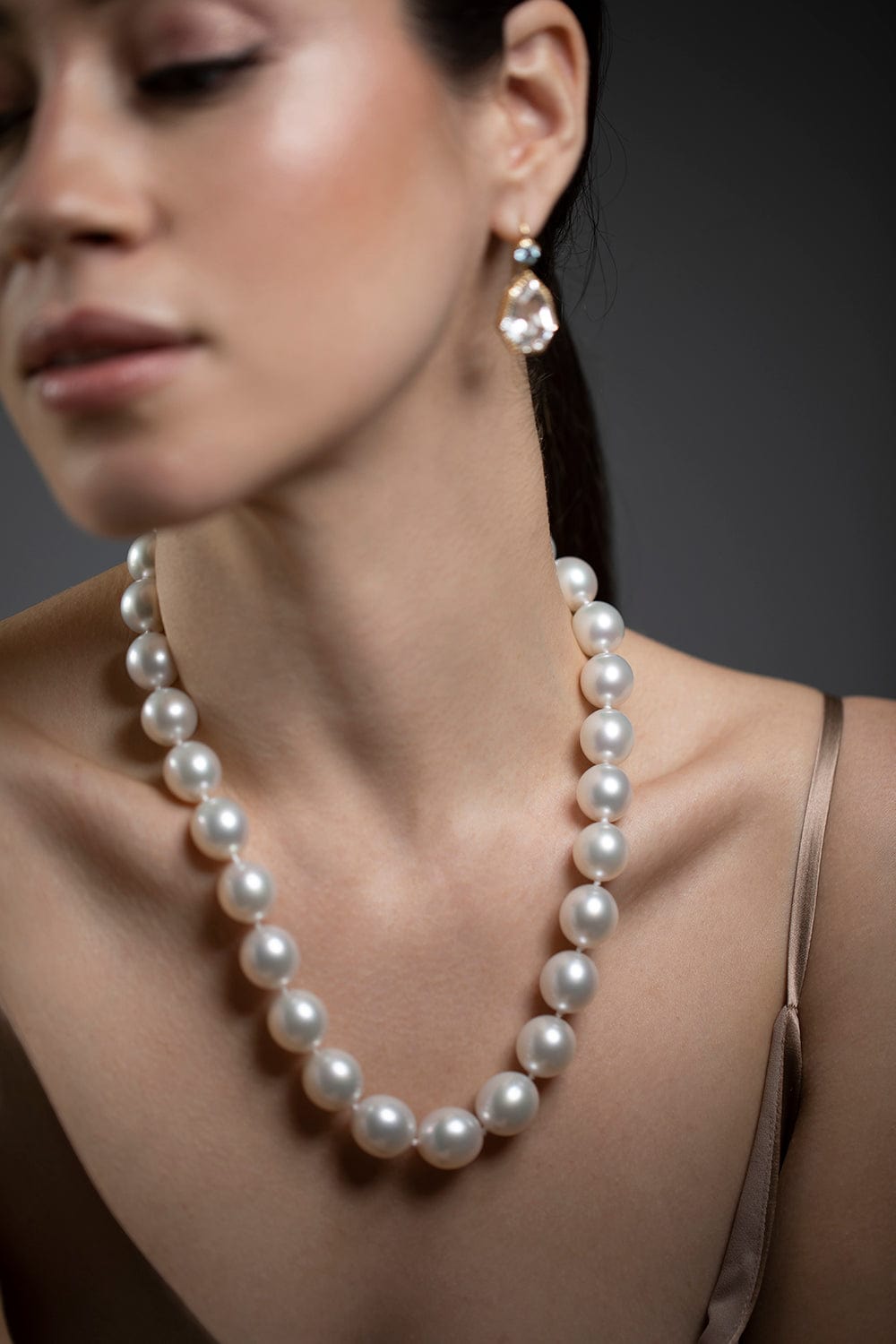 BAGGINS-South Sea Pearl and Diamond Necklace-WHITE GOLD
