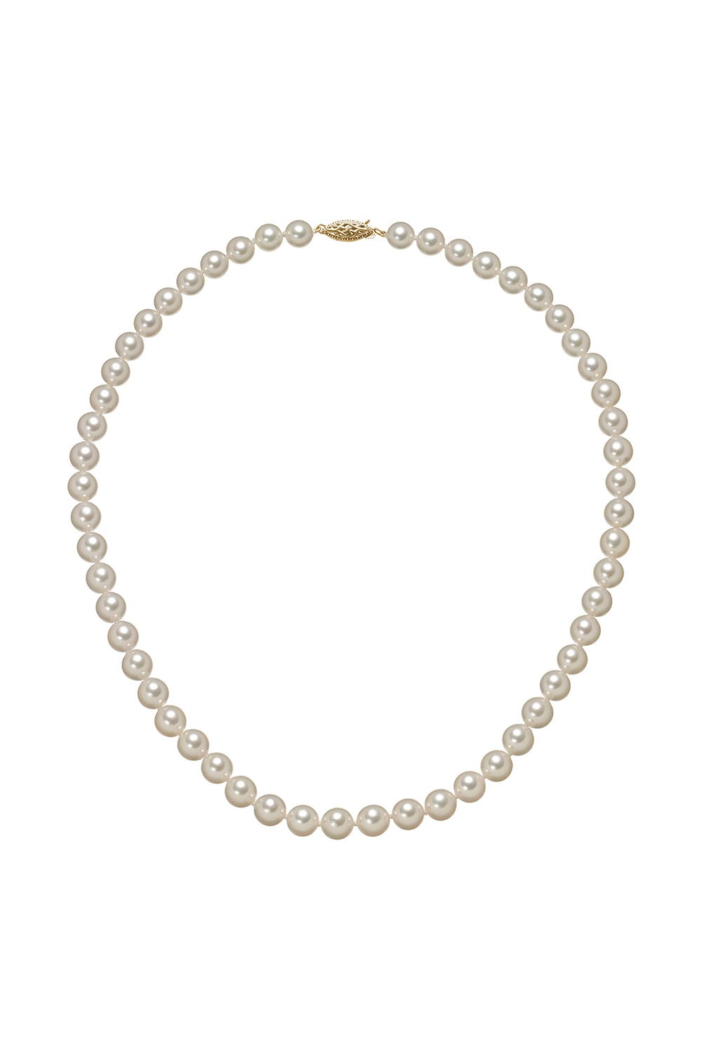 BAGGINS-Classic Akoya Pearl Necklace-YELLOW GOLD