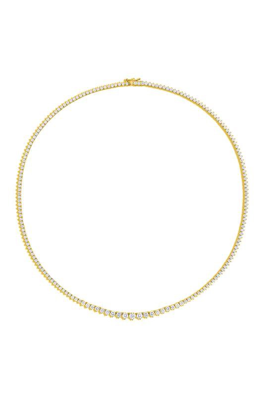 BAGGINS-Diamond Riviera Necklace - Yellow Gold-YELLOW GOLD