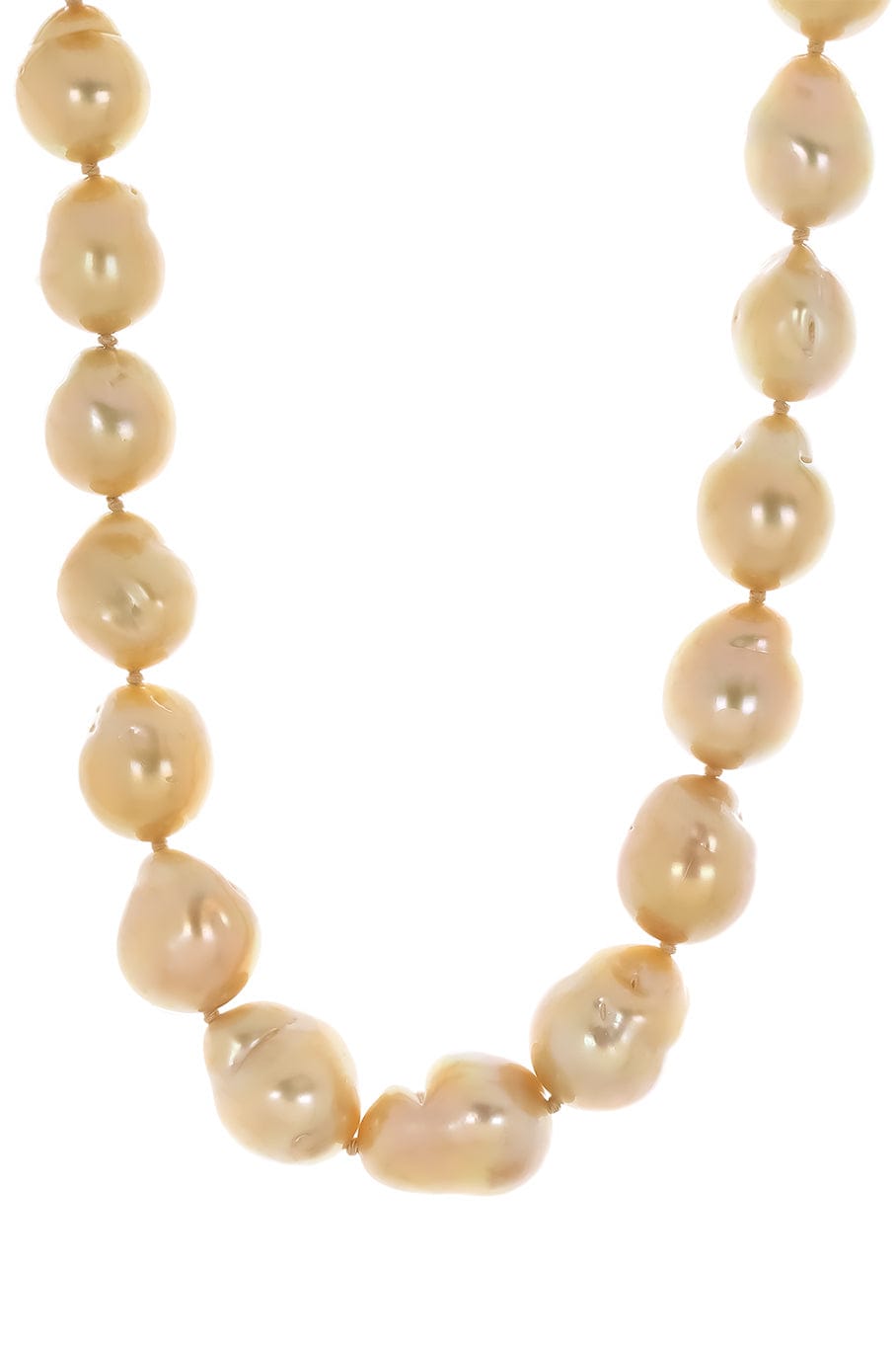BAGGINS-Golden South Sea Pearl Necklace-YELLOW GOLD