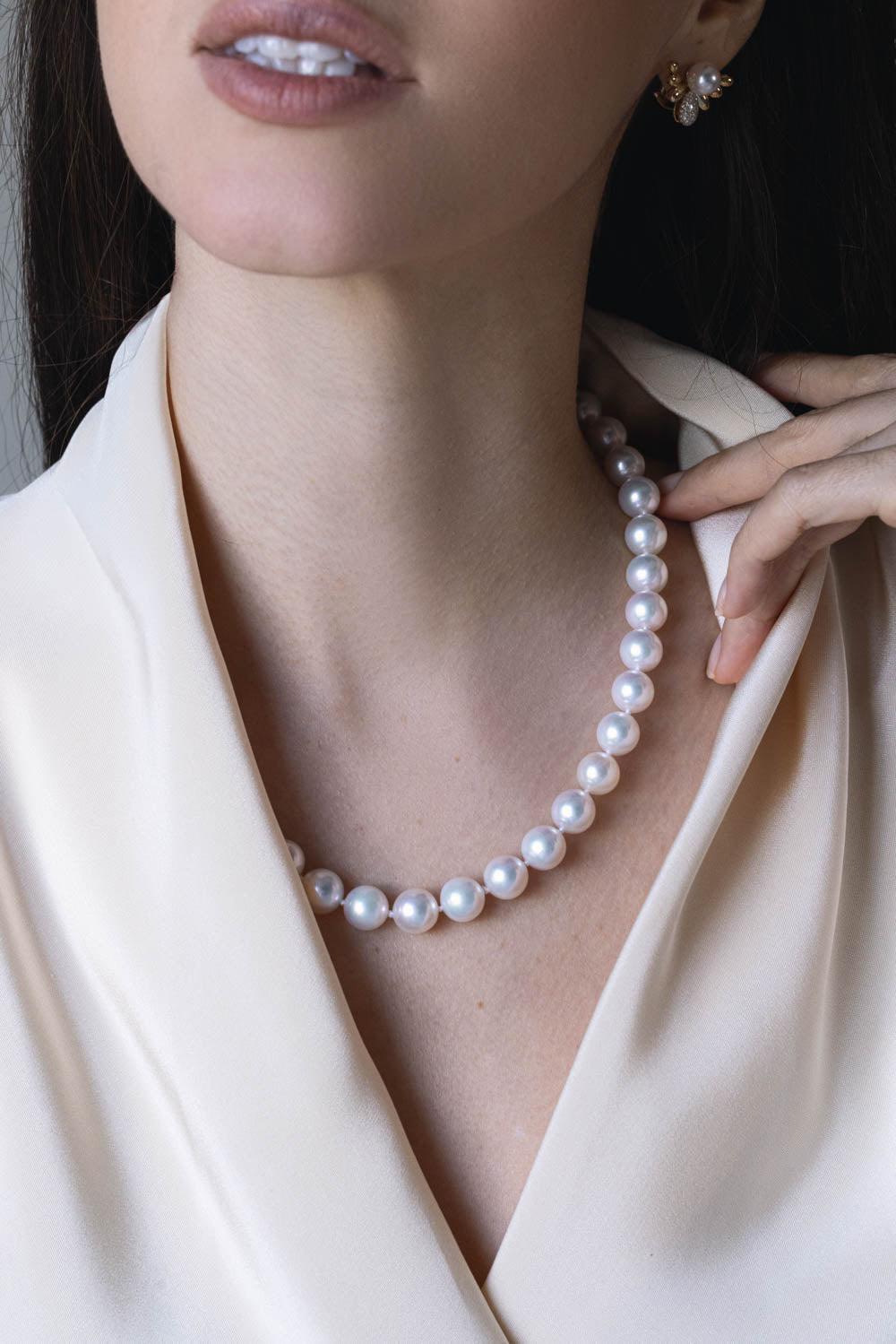 BAGGINS-South Sea Oval Pearl Strand Necklace-YELLOW GOLD