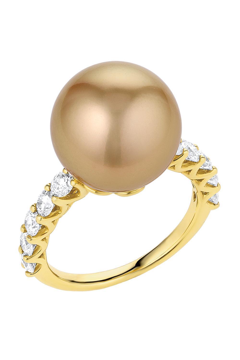 Diamond Golden Pearl Diamond Earrings-YELLOW GOLD-6-JEWELRYFINE JEWELRING-BAGGINS