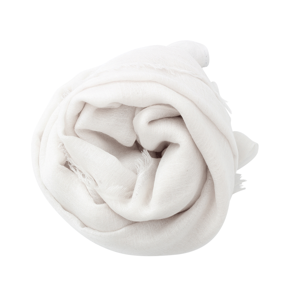 BAJRA SHAWLS-Lightweight Cashmere Scarf-WHITE