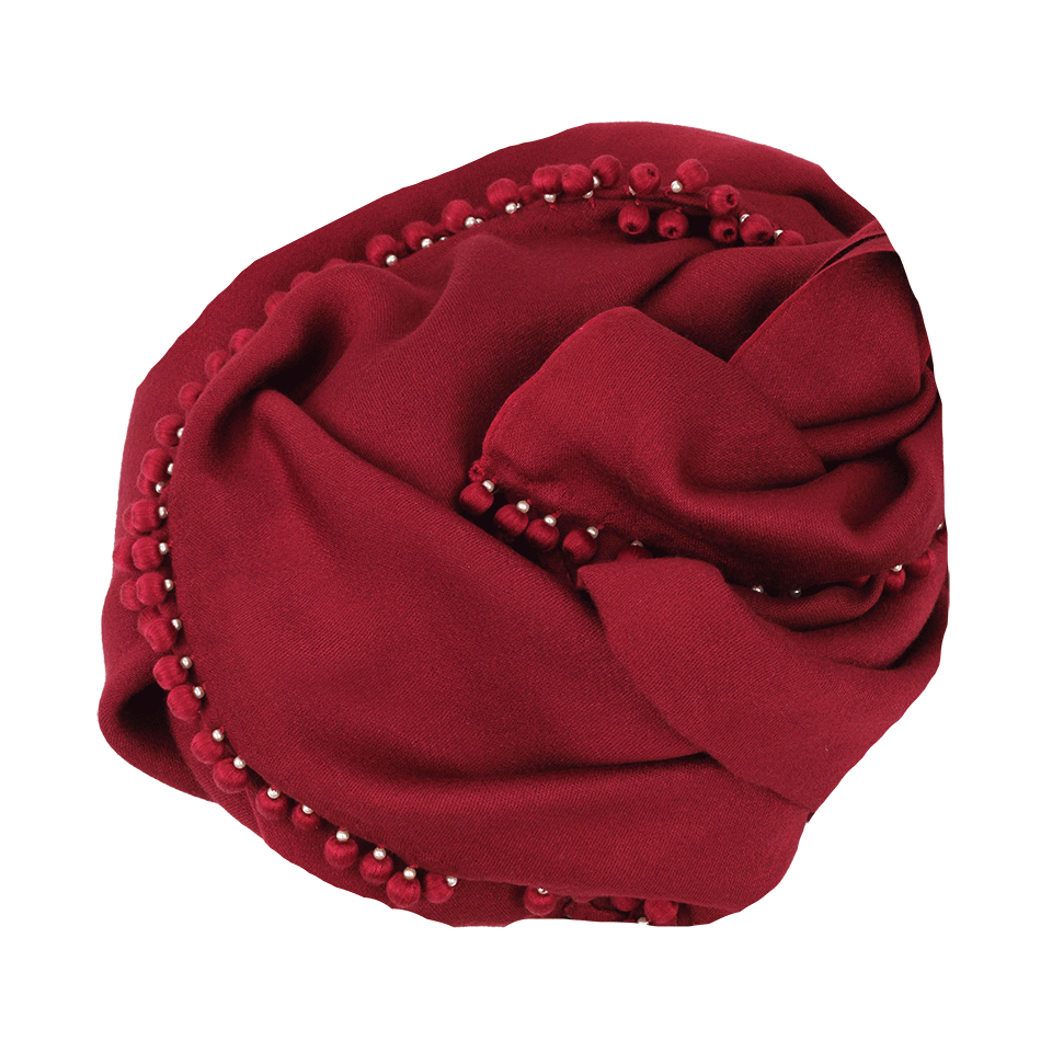 BAJRA SHAWLS-Scarf With Ball Fringe-