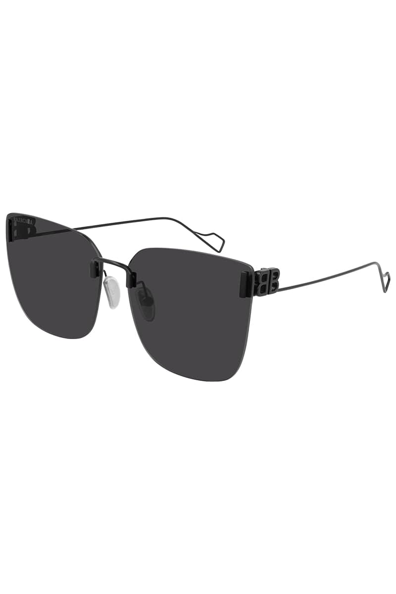 BALENCIAGA-Rimless Sunglasses - Black-BLACK