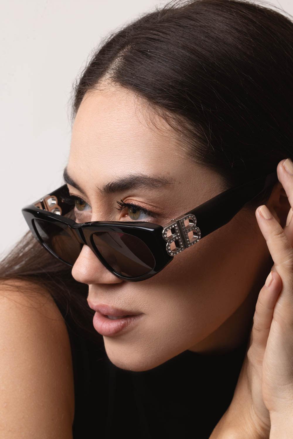 BALENCIAGA-Dynasty D-Frame Sunglasses-BLK/SIL
