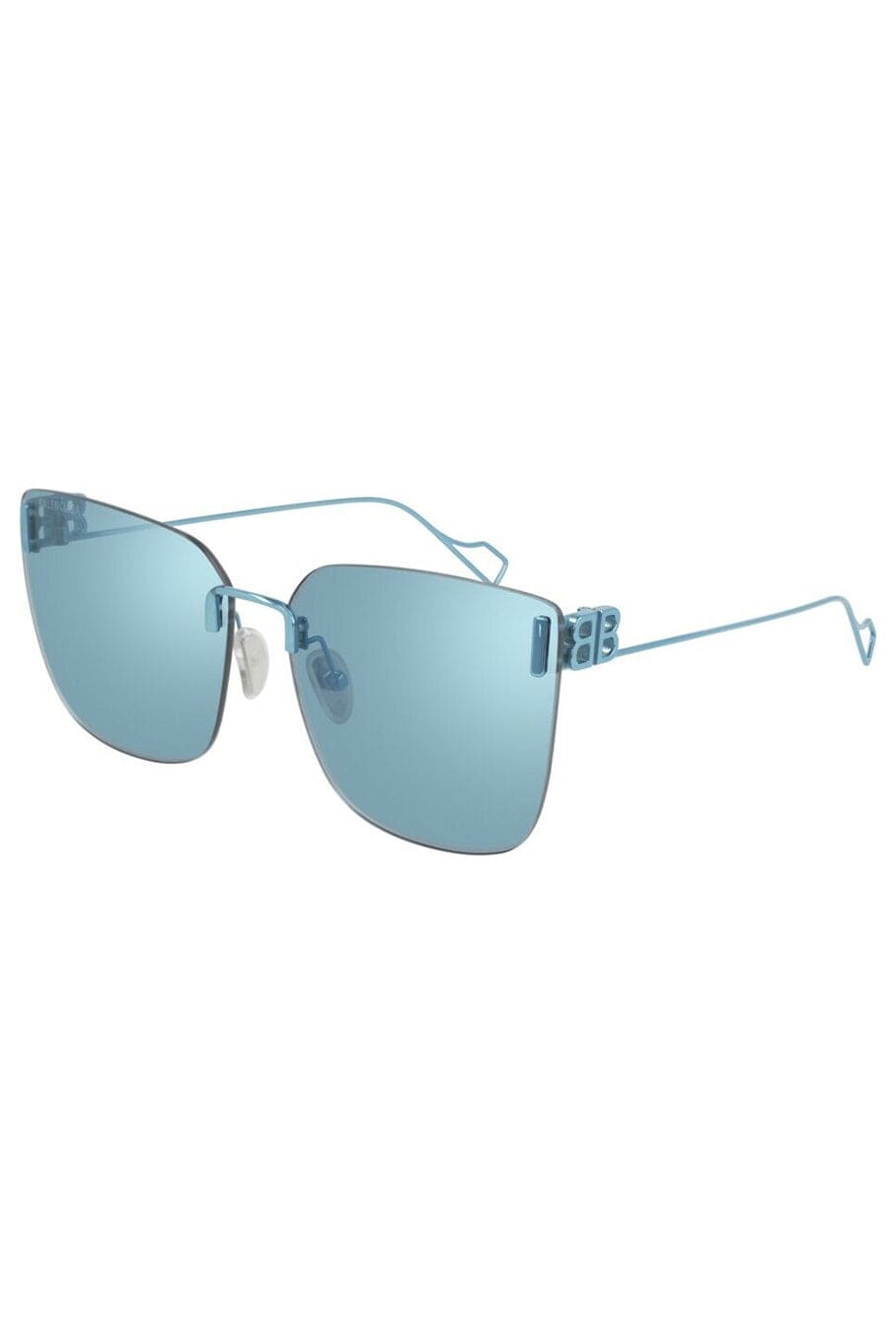 BALENCIAGA-Blue Rimless Sunglasses-BLUE