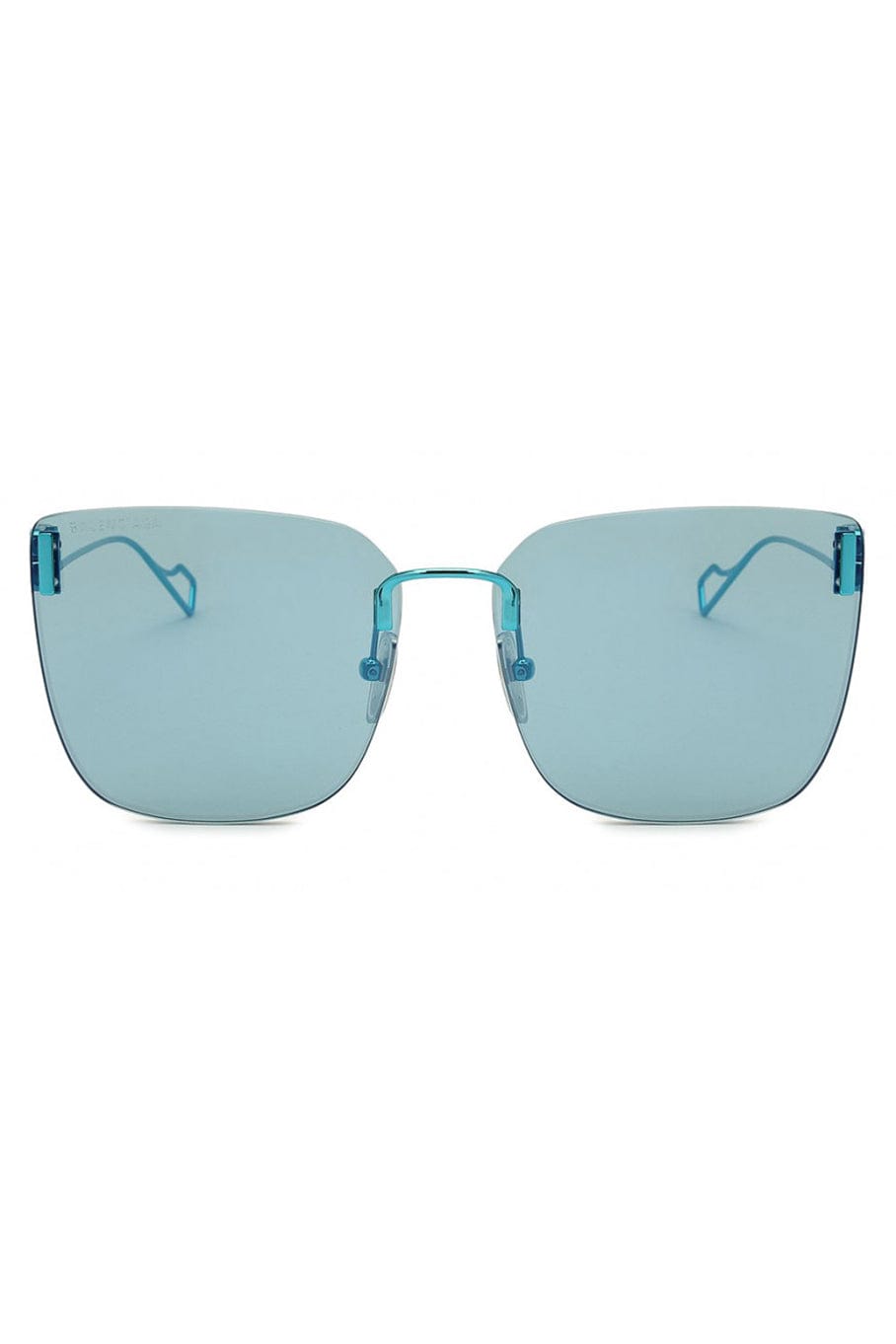 BALENCIAGA-Blue Rimless Sunglasses-BLUE