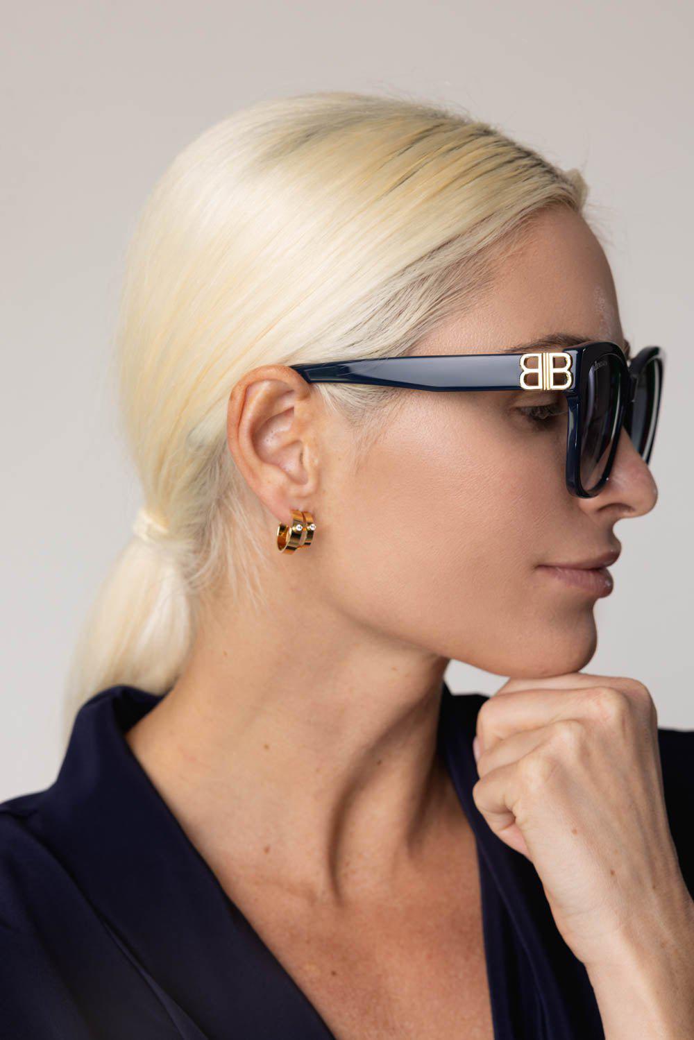 Cateye Sunglasses - Blue Gold | BALENCIAGA – Marissa Collections