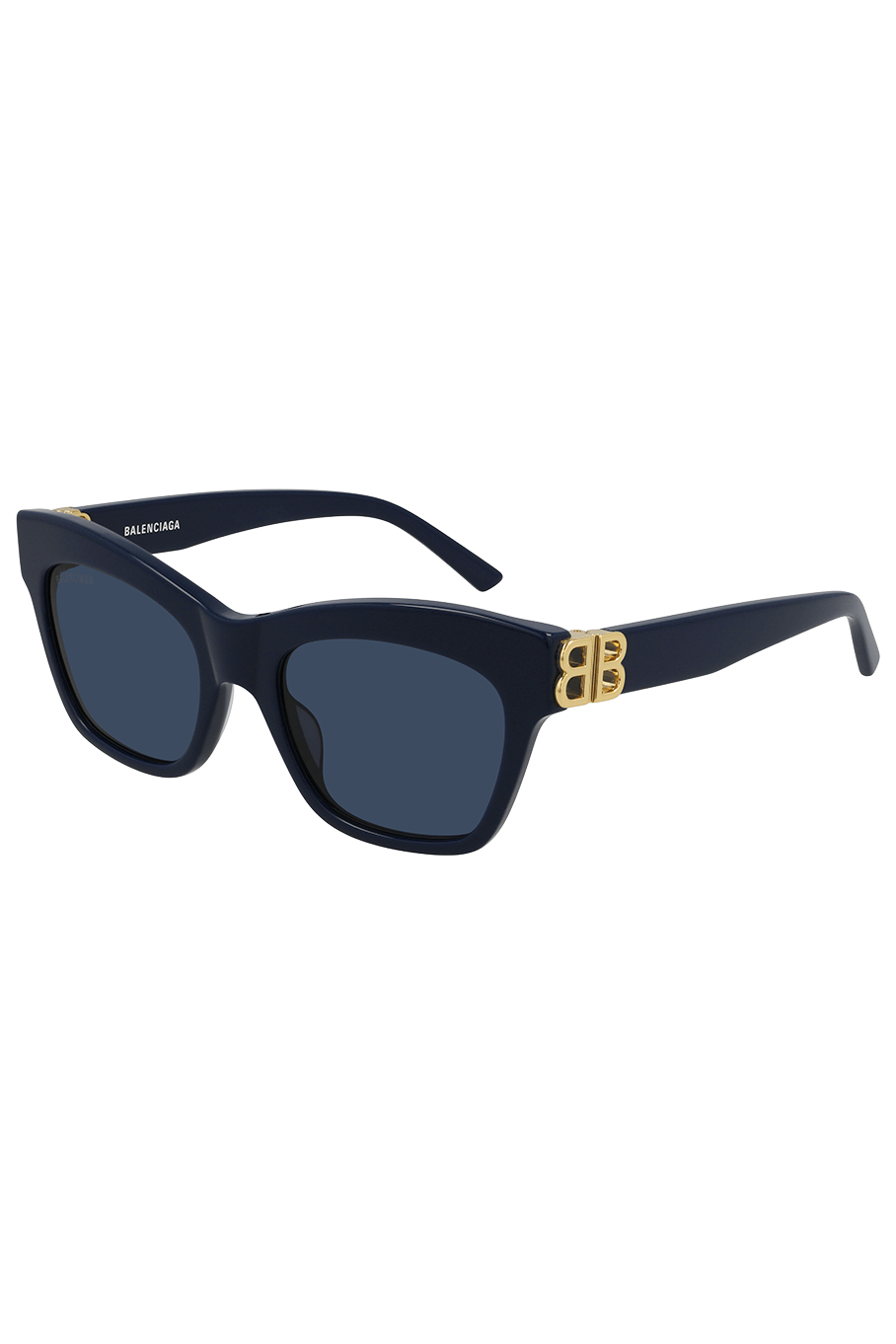 BALENCIAGA-Logo Sunglasses - Blue Gold-BLU/GLD