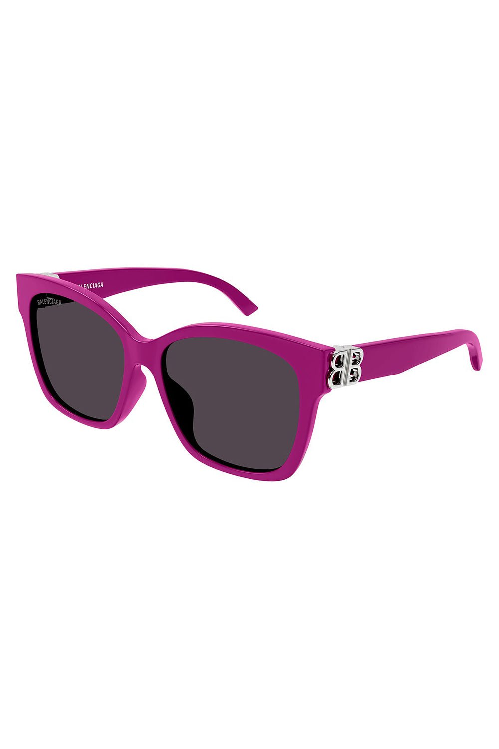 BALENCIAGA-Logo Square Frame Sunglasses-FUSIA/GR