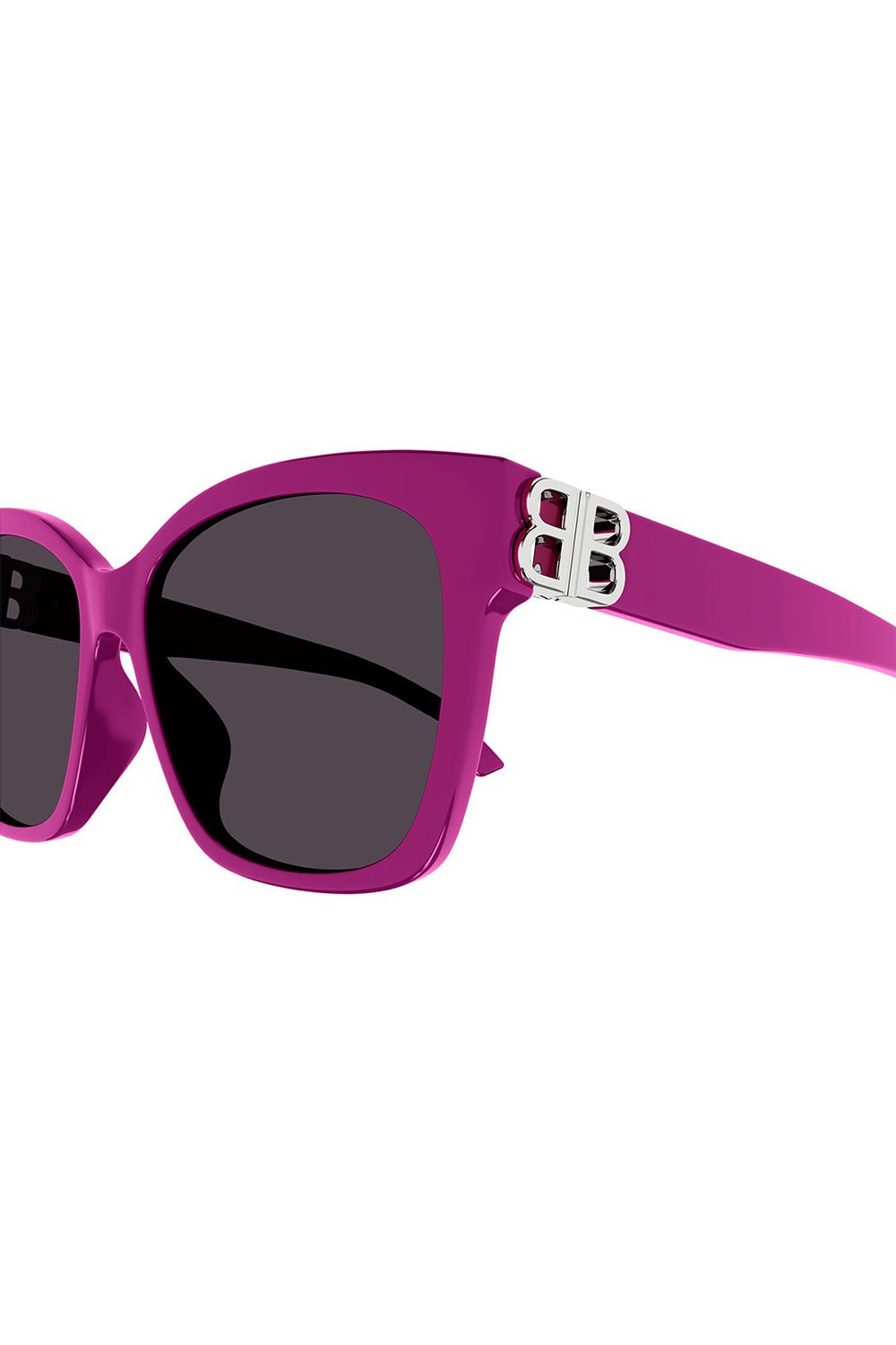 BALENCIAGA-Logo Square Frame Sunglasses-FUSIA/GR