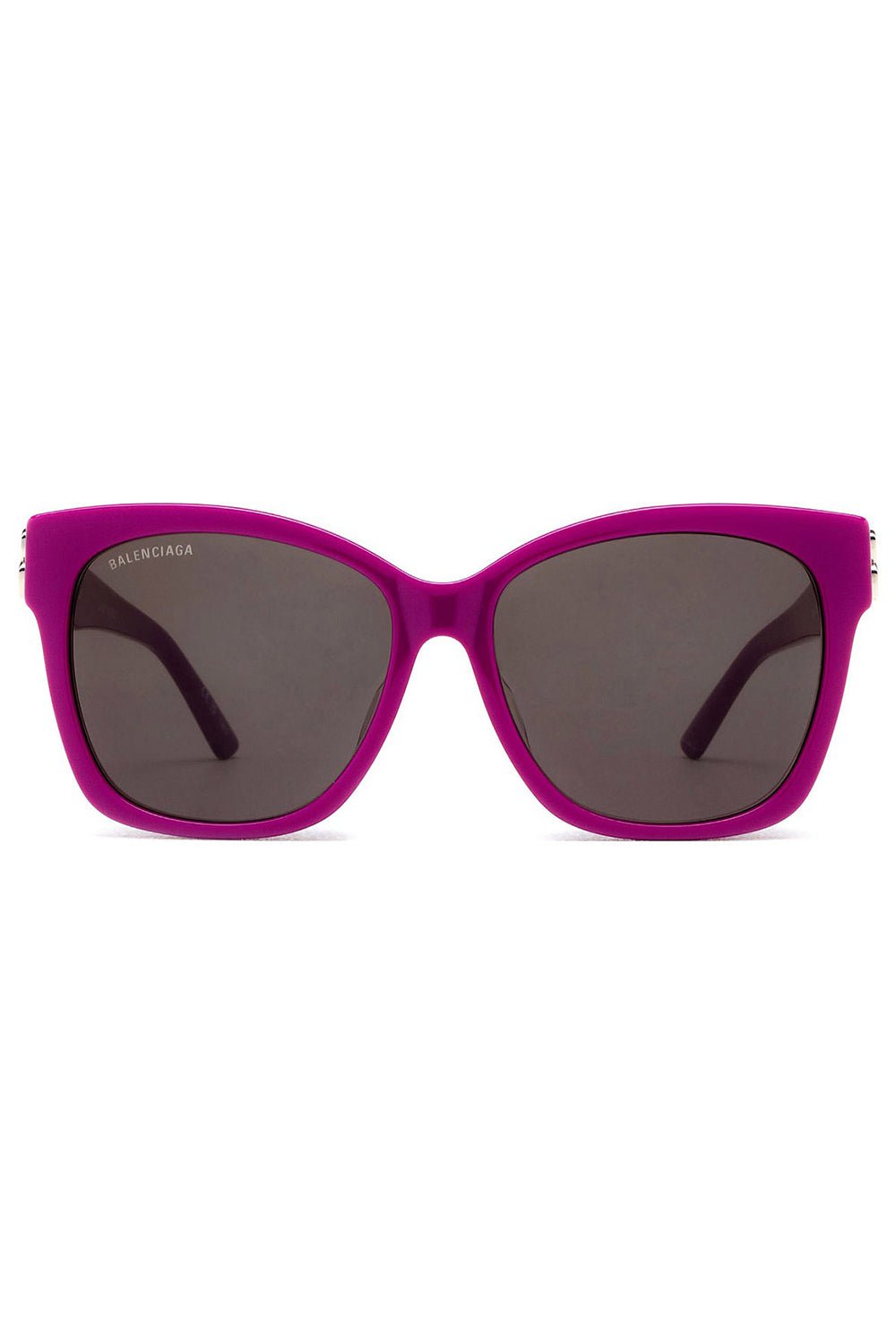BALENCIAGA-Logo Square Frame Sunglasses-FUSIA/GR