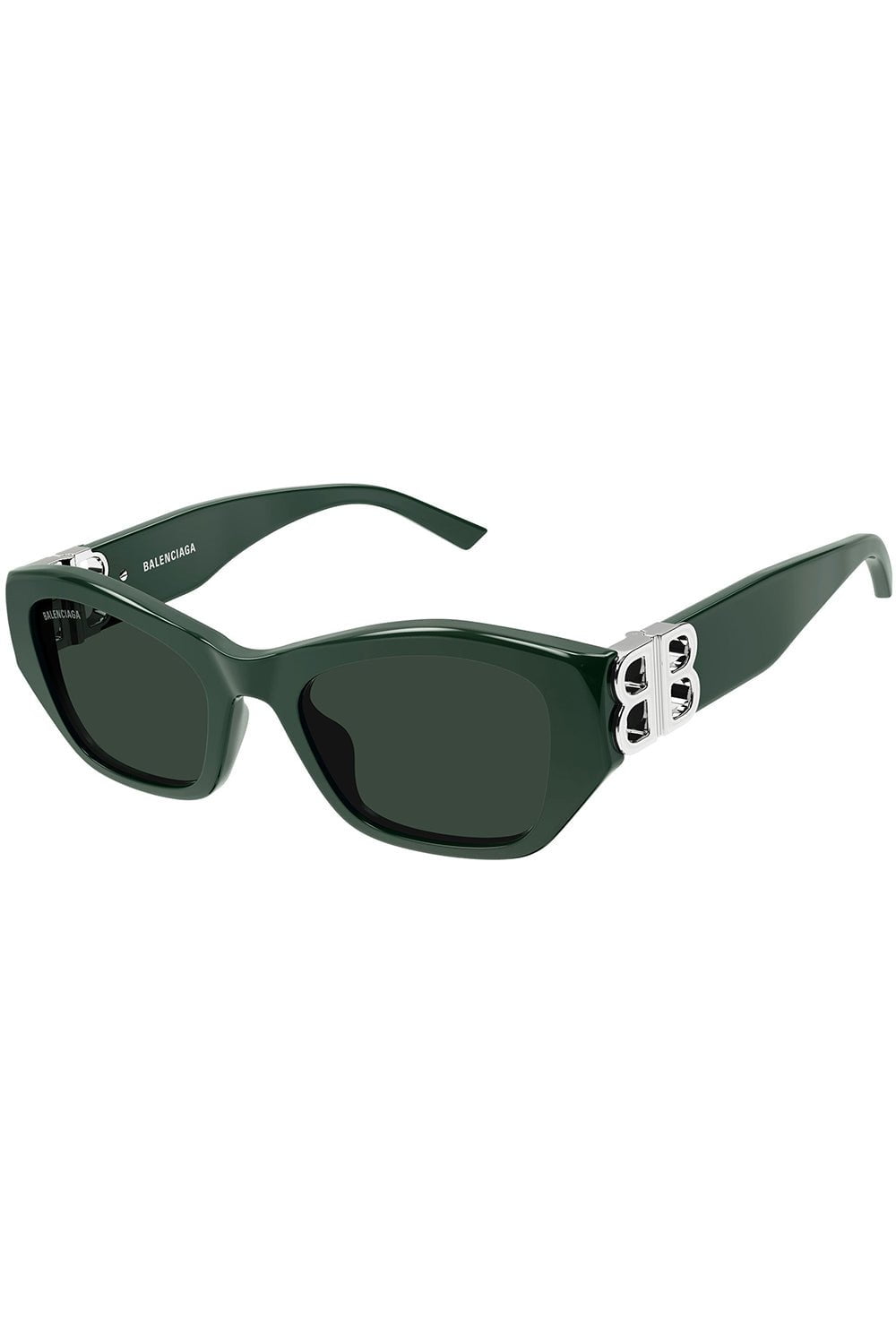BALENCIAGA-Rectangle Logo Sunglasses-GREEN