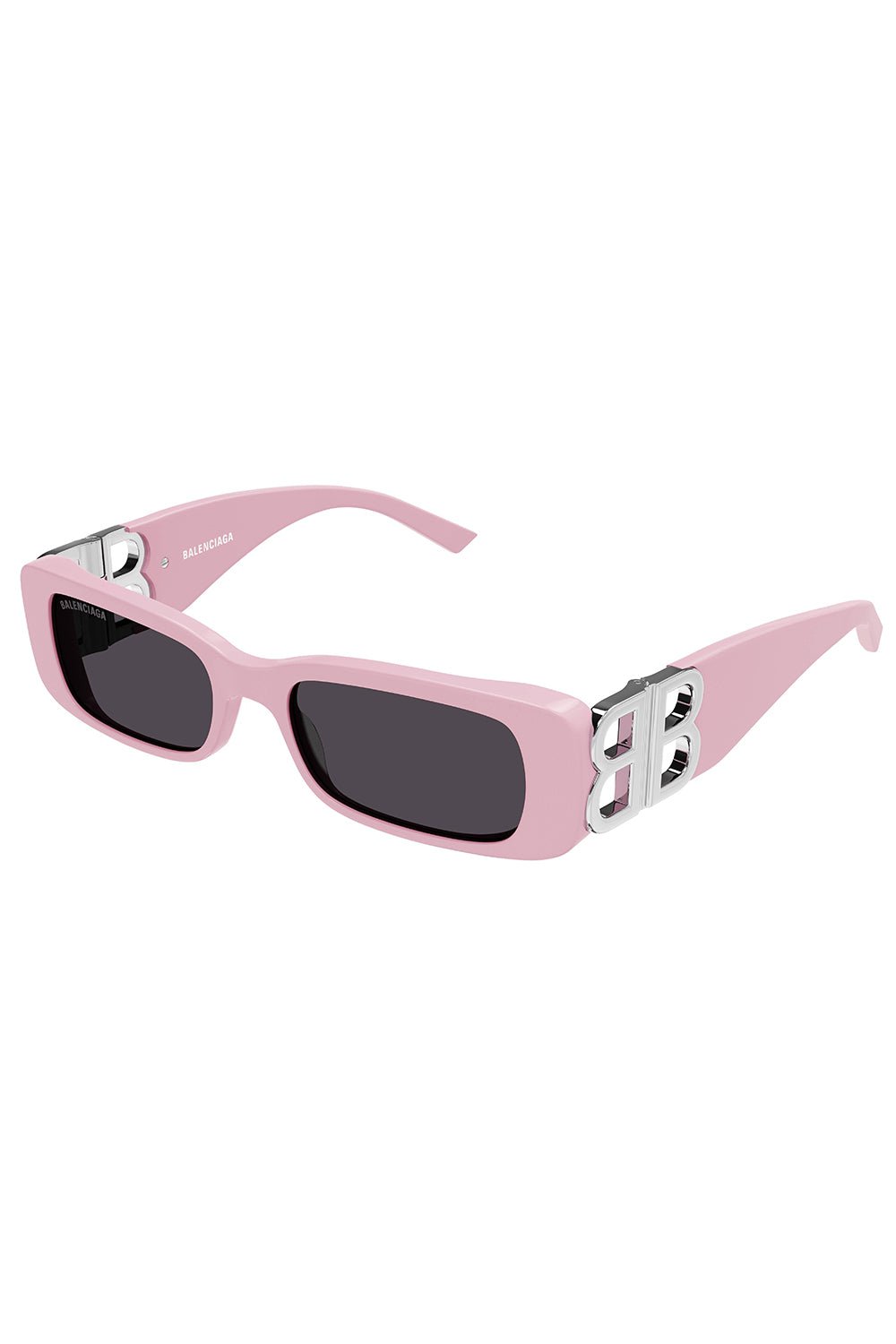 BALENCIAGA-Dynasty Rectangular Sunglasses-PINK/GRY